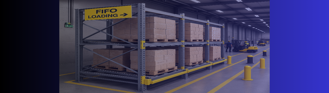 FIFO Rack System in Warehouse